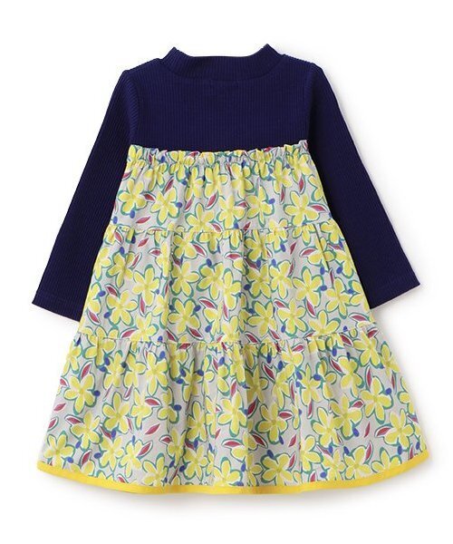 Love&Peace&Money（ラブアンドピースアンドマネー）の「【人気商品再入荷】【直営店で取り扱い無し】花柄ドッキングワンピース（ワンピース・キッズ・キナリ/ネイビー・80ｃｍ/90cm/100cm/110cm/120cm/130cm）」の9枚目の写真