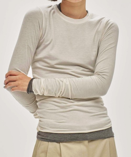 TODAYFUL（トゥデイフル）の「TODAYFUL Soft Mellow Longtee 12420604（Tシャツ/カットソー・レディース・グレー/ブラック/ブラウン/ホワイト・FREE）」の2枚目の写真