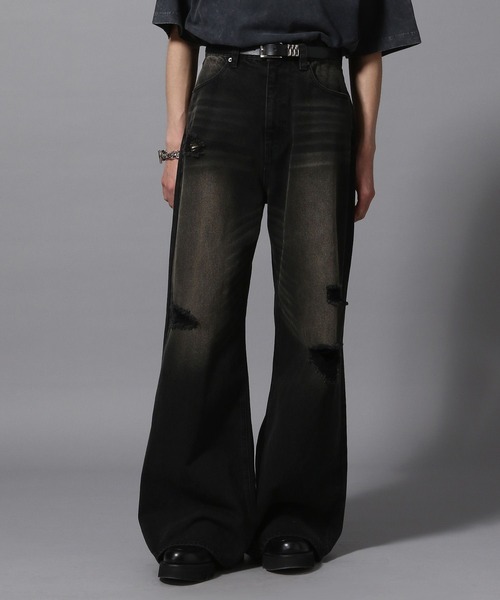 ajouter flow】vintage like buggy denim pants / ヴィンテージ