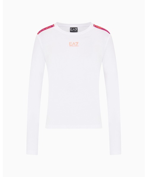 【セール】【エンポリオ アルマーニ EA7】Logo Series クルーネックTシャツ コットン（Tシャツ/カットソー）｜EMPORIO ARMANI EA7（エンポリオアルマーニイーエーセブン）