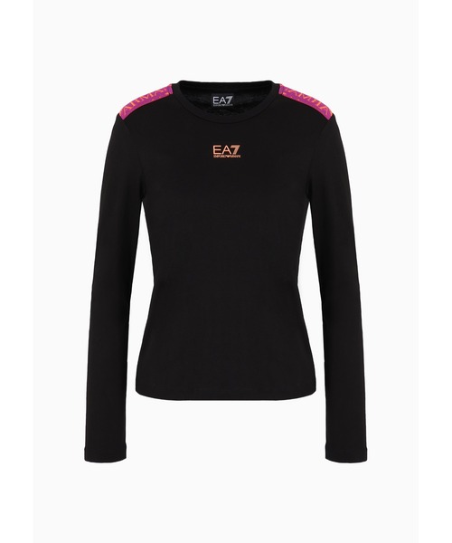 【セール】【エンポリオ アルマーニ EA7】Logo Series クルーネックTシャツ コットン（Tシャツ/カットソー）｜EMPORIO ARMANI EA7（エンポリオアルマーニイーエーセブン）