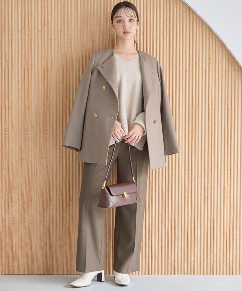 Andemiu（アンデミュウ）の「ZIPストレートパンツ161711（スラックス・レディース・ブラウン/ブラック/グレー・SMALL/MEDIUM）」の6枚目の写真