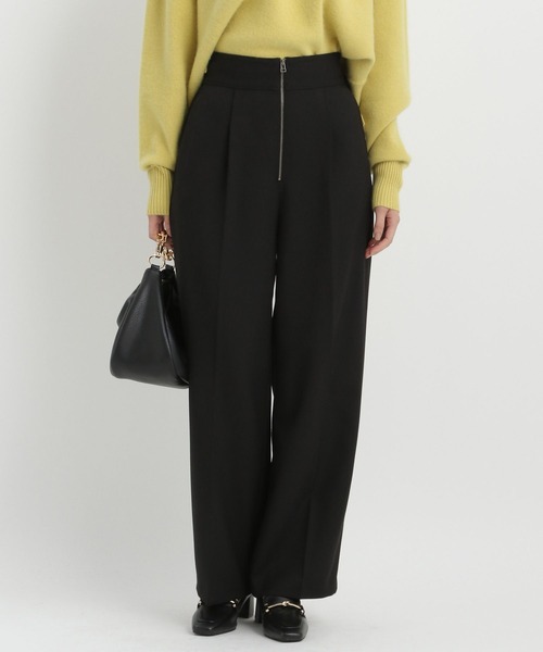 Andemiu（アンデミュウ）の「ZIPストレートパンツ161711（スラックス・レディース・ブラウン/ブラック/グレー・SMALL/MEDIUM）」の9枚目の写真