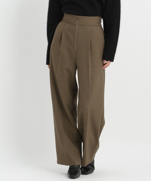 Andemiu（アンデミュウ）の「ZIPストレートパンツ161711（スラックス・レディース・ブラウン/ブラック/グレー・SMALL/MEDIUM）」の12枚目の写真