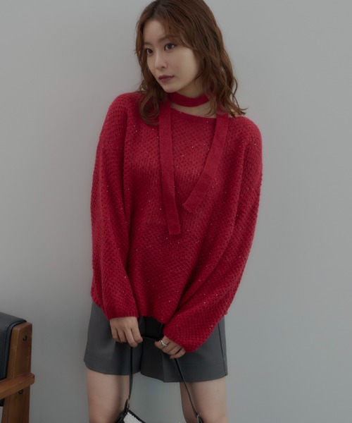 完売Ameineエメイン　スイビシアースパンコールニット 完売Ameineエメイン スイビシアースパンコールニット 【公式通販】
