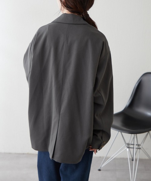 NUNIFE(ユニフィー)の「【UNISEX】刺繍入りテーラード(テーラードジャケット・レディース・ブラック/ライトブラウン/チャコールグレー・FREE)」の16枚目の写真