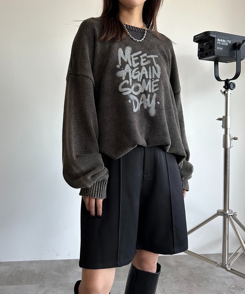 apres jour mignon(アプレジュールミニョン)の「センターシームハーフパンツ【SET UP可能】【ZOZOTOWN限定アイテム】(その他パンツ・レディース・ブラック/グレー系その他/ブラウン系その他・SMALL/MEDIUM/X-LARGE)」の3枚目の写真