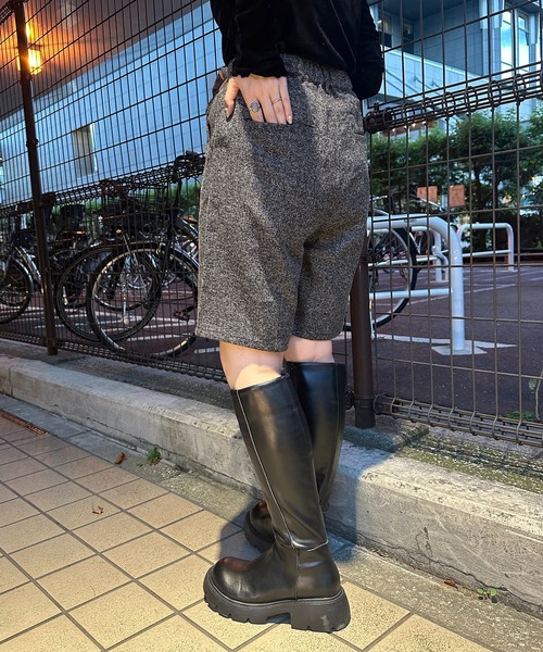 apres jour mignon(アプレジュールミニョン)の「センターシームハーフパンツ【SET UP可能】【ZOZOTOWN限定アイテム】(その他パンツ・レディース・ブラック/グレー系その他/ブラウン系その他・SMALL/MEDIUM/X-LARGE)」の16枚目の写真