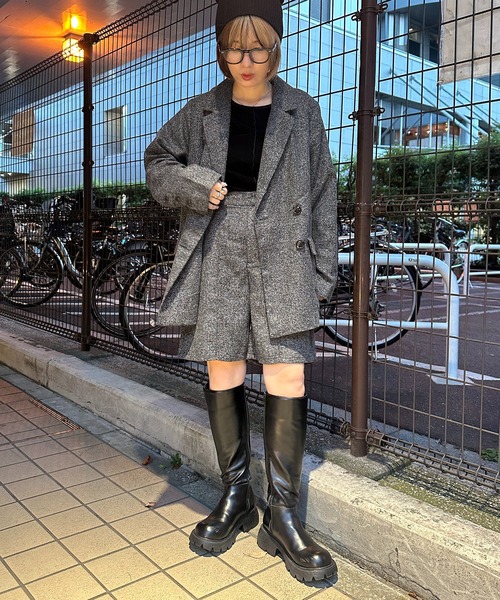 apres jour mignon(アプレジュールミニョン)の「センターシームハーフパンツ【SET UP可能】【ZOZOTOWN限定アイテム】(その他パンツ・レディース・ブラック/グレー系その他/ブラウン系その他・SMALL/MEDIUM/X-LARGE)」の17枚目の写真