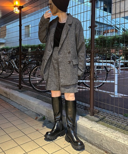 apres jour mignon(アプレジュールミニョン)の「センターシームハーフパンツ【SET UP可能】【ZOZOTOWN限定アイテム】(その他パンツ・レディース・ブラック/グレー系その他/ブラウン系その他・SMALL/MEDIUM/X-LARGE)」の18枚目の写真