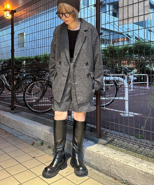 apres jour mignon(アプレジュールミニョン)の「センターシームハーフパンツ【SET UP可能】【ZOZOTOWN限定アイテム】(その他パンツ・レディース・ブラック/グレー系その他/ブラウン系その他・SMALL/MEDIUM/X-LARGE)」の19枚目の写真
