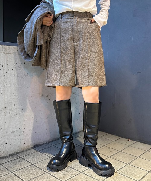 apres jour mignon(アプレジュールミニョン)の「センターシームハーフパンツ【SET UP可能】【ZOZOTOWN限定アイテム】(その他パンツ・レディース・ブラック/グレー系その他/ブラウン系その他・SMALL/MEDIUM/X-LARGE)」の20枚目の写真