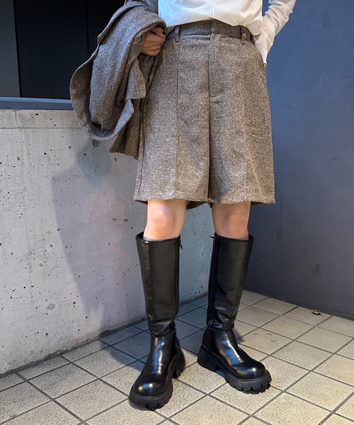 apres jour mignon(アプレジュールミニョン)の「センターシームハーフパンツ【SET UP可能】【ZOZOTOWN限定アイテム】(その他パンツ・レディース・ブラック/グレー系その他/ブラウン系その他・SMALL/MEDIUM/X-LARGE)」の21枚目の写真