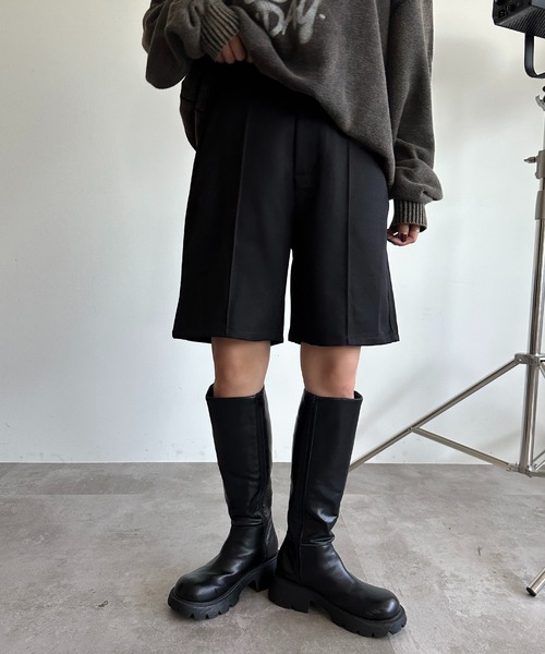 apres jour mignon(アプレジュールミニョン)の「センターシームハーフパンツ【SET UP可能】【ZOZOTOWN限定アイテム】(その他パンツ・レディース・ブラック/グレー系その他/ブラウン系その他・SMALL/MEDIUM/X-LARGE)」の4枚目の写真