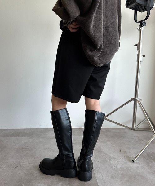 apres jour mignon(アプレジュールミニョン)の「センターシームハーフパンツ【SET UP可能】【ZOZOTOWN限定アイテム】(その他パンツ・レディース・ブラック/グレー系その他/ブラウン系その他・SMALL/MEDIUM/X-LARGE)」の5枚目の写真