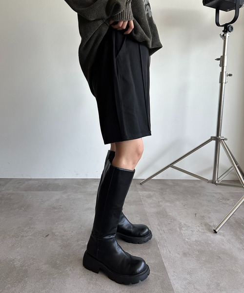 apres jour mignon(アプレジュールミニョン)の「センターシームハーフパンツ【SET UP可能】【ZOZOTOWN限定アイテム】(その他パンツ・レディース・ブラック/グレー系その他/ブラウン系その他・SMALL/MEDIUM/X-LARGE)」の6枚目の写真