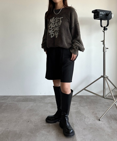 apres jour mignon(アプレジュールミニョン)の「センターシームハーフパンツ【SET UP可能】【ZOZOTOWN限定アイテム】(その他パンツ・レディース・ブラック/グレー系その他/ブラウン系その他・SMALL/MEDIUM/X-LARGE)」の10枚目の写真