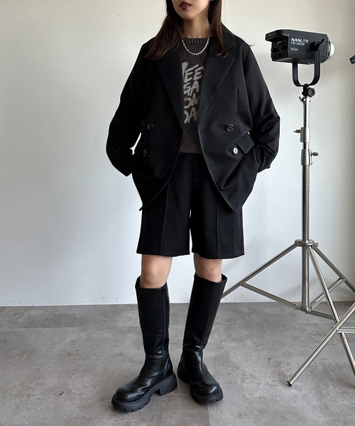 apres jour mignon(アプレジュールミニョン)の「センターシームハーフパンツ【SET UP可能】【ZOZOTOWN限定アイテム】(その他パンツ・レディース・ブラック/グレー系その他/ブラウン系その他・SMALL/MEDIUM/X-LARGE)」の13枚目の写真