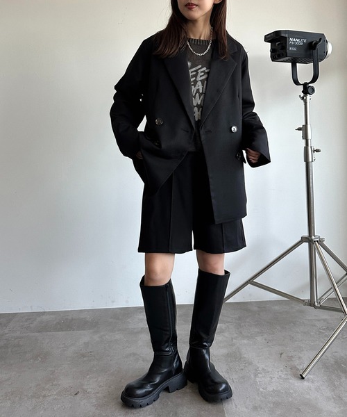 apres jour mignon(アプレジュールミニョン)の「センターシームハーフパンツ【SET UP可能】【ZOZOTOWN限定アイテム】(その他パンツ・レディース・ブラック/グレー系その他/ブラウン系その他・SMALL/MEDIUM/X-LARGE)」の14枚目の写真