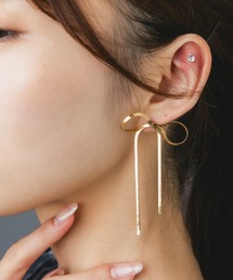 Os accessory（オズアクセサリー）の「Os　-オズ-　【金属アレルギー対応】リボンスネークチェーンピアス（ピアス（両耳用））」