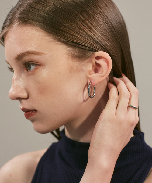 ciite' surgical stainless（シーテサージカルステンレス）の「【 金属アレルギー対応 】 シンプルフープピアス サージカルステンレス   (両耳用)（ピアス（両耳用）・レディース・シルバー/ゴールド/ピンクゴールド・FREE）」の7枚目の写真