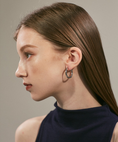 ciite' surgical stainless（シーテサージカルステンレス）の「【 金属アレルギー対応 】 シンプルフープピアス サージカルステンレス   (両耳用)（ピアス（両耳用）・レディース・シルバー/ゴールド/ピンクゴールド・FREE）」の8枚目の写真