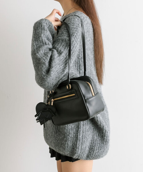 OLIVE des OLIVE（オリーブデオリーブ）の「後ろリボンチュニックプルオーバー（ワンピース・レディース・チャコールグレー/アイボリー/ブラウン/ピンク・FREE）」の17枚目の写真