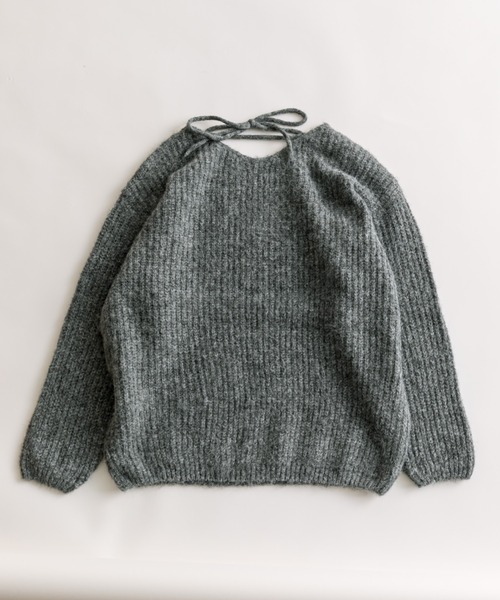 OLIVE des OLIVE（オリーブデオリーブ）の「後ろリボンチュニックプルオーバー（ワンピース・レディース・チャコールグレー/アイボリー/ブラウン/ピンク・FREE）」の7枚目の写真