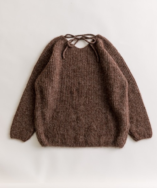 OLIVE des OLIVE（オリーブデオリーブ）の「後ろリボンチュニックプルオーバー（ワンピース・レディース・チャコールグレー/アイボリー/ブラウン/ピンク・FREE）」の8枚目の写真