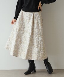 OPAQUE.CLIP | ジャカードフレアスカート【洗濯機洗い可】(スカート)