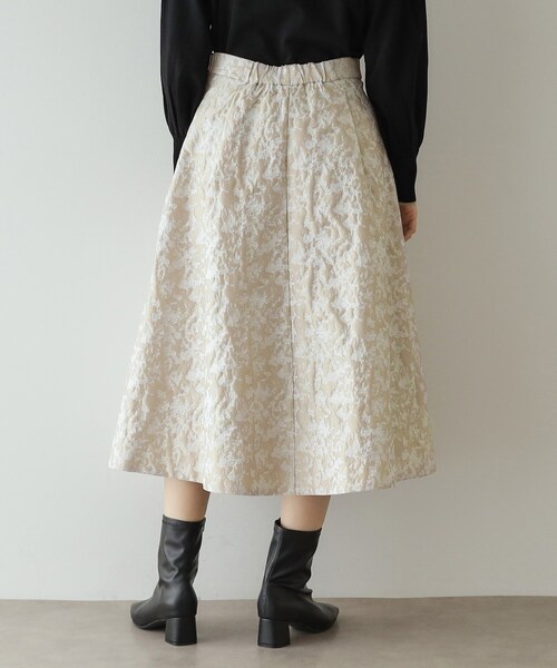 OPAQUE.CLIP（オペークドットクリップ）の「◆ジャカードフレアスカート【洗濯機洗い可】（スカート・レディース・ブラック系/ベージュ系その他3・38/40/42）」の13枚目の写真