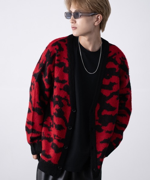 improves（インプローブス）の「無地＆総柄 モヘアタッチ ニット カーディガン（カーディガン/ボレロ・メンズ・グレー/グレー系/ベージュ系1/ホワイト系3/ブラック系4/ブラック/ワイン/ホワイト系2/グレー系3/ブラック系5/ブラック系6/ベージュ/マスタード/カーキ系/ベージュ系5/ブラック系1/ベージュ系2/ブラウン系4/レッド系6・MEDIUM/LARGE）」の19枚目の写真