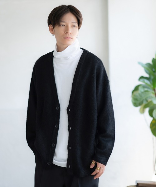 improves（インプローブス）の「無地＆総柄 モヘアタッチ ニット カーディガン（カーディガン/ボレロ・メンズ・グレー/グレー系/ベージュ系1/ホワイト系3/ブラック系4/ブラック/ワイン/ホワイト系2/グレー系3/ブラック系5/ブラック系6/ベージュ/マスタード/カーキ系/ベージュ系5/ブラック系1/ベージュ系2/ブラウン系4/レッド系6・MEDIUM/LARGE）」の20枚目の写真