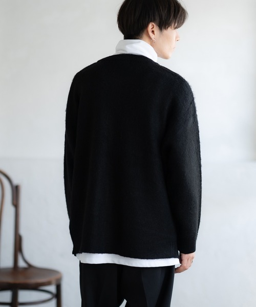 improves（インプローブス）の「無地＆総柄 モヘアタッチ ニット カーディガン（カーディガン/ボレロ・メンズ・グレー/グレー系/ベージュ系1/ホワイト系3/ブラック系4/ブラック/ワイン/ホワイト系2/グレー系3/ブラック系5/ブラック系6/ベージュ/マスタード/カーキ系/ベージュ系5/ブラック系1/ベージュ系2/ブラウン系4/レッド系6・MEDIUM/LARGE）」の21枚目の写真