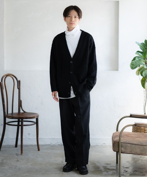 improves（インプローブス）の「無地＆総柄 モヘアタッチ ニット カーディガン（カーディガン/ボレロ・メンズ・グレー/グレー系/ベージュ系1/ホワイト系3/ブラック系4/ブラック/ワイン/ホワイト系2/グレー系3/ブラック系5/ブラック系6/ベージュ/マスタード/カーキ系/ベージュ系5/ブラック系1/ベージュ系2/ブラウン系4/レッド系6・MEDIUM/LARGE）」の22枚目の写真