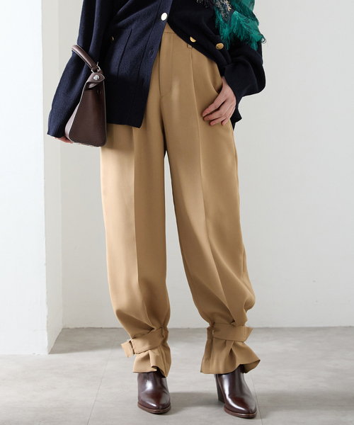 VERMEIL par iena（ヴェルメイユパーイエナ）の「裾ベルトタックパンツ