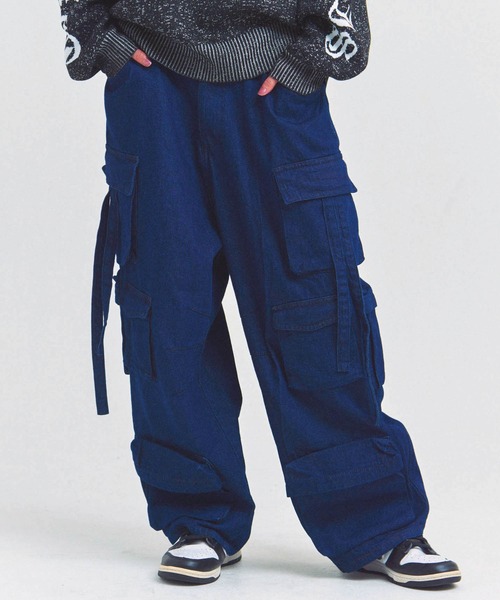GALLIS ADDICTION（ガリスアディクション）の「GA DENIM PARACHUTE CARGO PANTS（カーゴパンツ・メンズ・ブラック系/その他/ブラック/ライトグレー/インディゴブルー・S/M/L）」の4枚目の写真