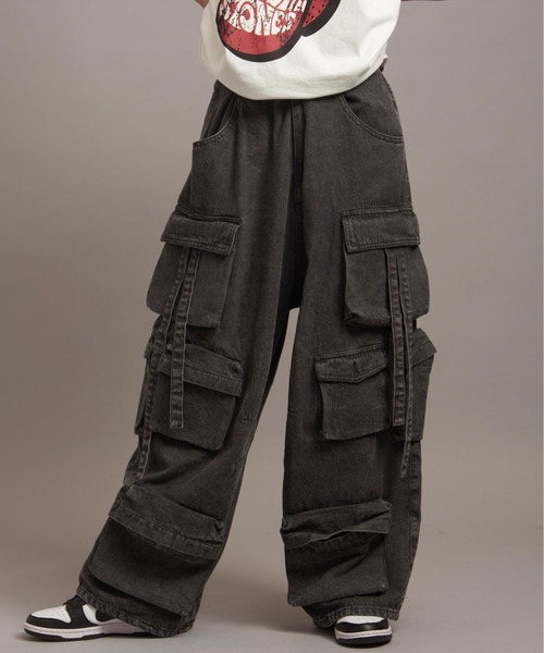 GALLIS ADDICTION（ガリスアディクション）の「GA DENIM PARACHUTE CARGO PANTS（カーゴパンツ・メンズ・ブラック系/その他/ブラック/ライトグレー/インディゴブルー・S/M/L）」の6枚目の写真