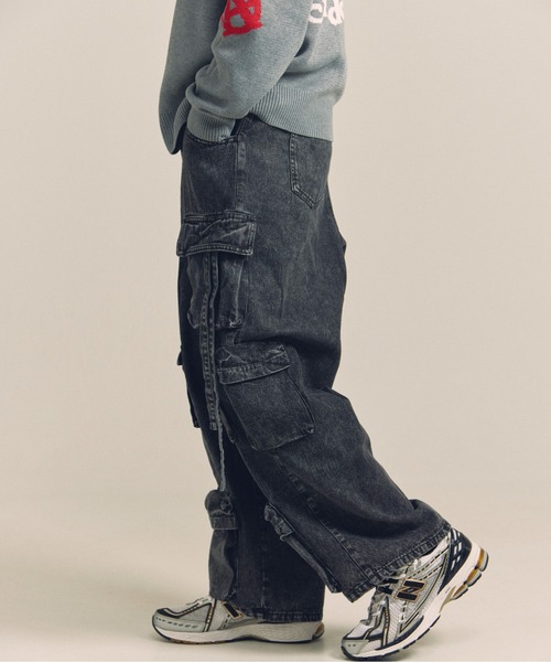 GALLIS ADDICTION（ガリスアディクション）の「GA DENIM PARACHUTE CARGO PANTS（カーゴパンツ・メンズ・ブラック系/その他/ブラック/ライトグレー/インディゴブルー・S/M/L）」の19枚目の写真