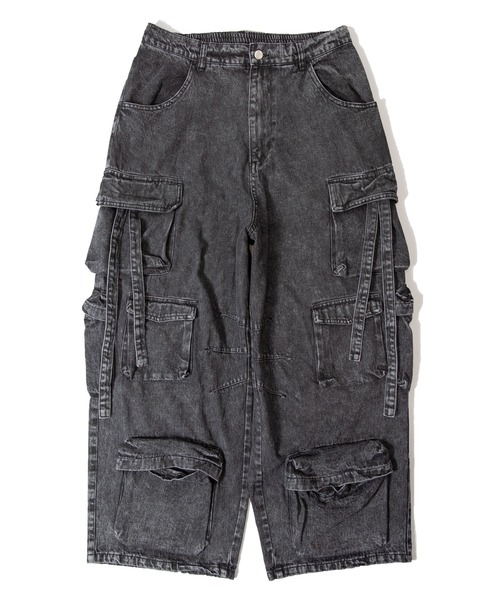 GALLIS ADDICTION(ガリスアディクション)の「GA DENIM PARACHUTE CARGO PANTS(カーゴパンツ・メンズ・ブラック系/その他/ブラック/ライトグレー/インディゴブルー・S/M/L)」の14枚目の写真