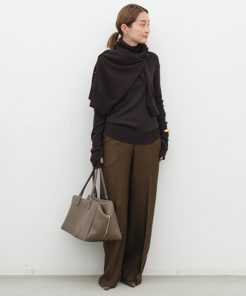 Deuxieme Classe（ドゥーズィエムクラス）の「追加 rib タートル（Tシャツ/カットソー・レディース・ホワイト/ブラウン/ベージュ・FREE）」の15枚目の写真