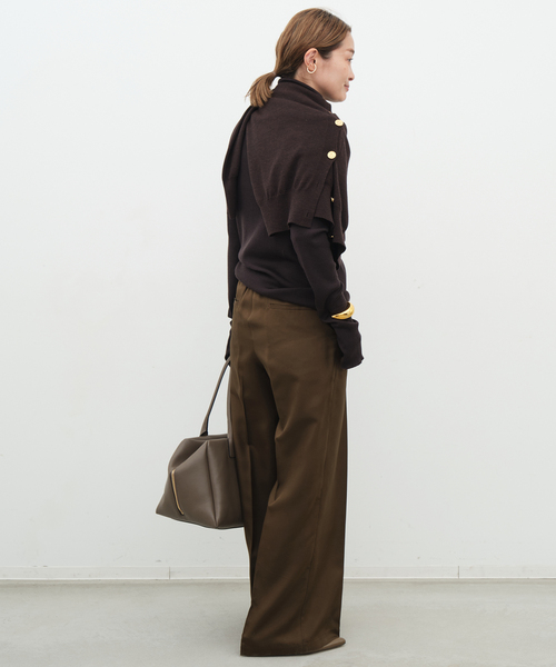 Deuxieme Classe（ドゥーズィエムクラス）の「追加 rib タートル（Tシャツ/カットソー・レディース・ホワイト/ブラウン/ベージュ・FREE）」の16枚目の写真