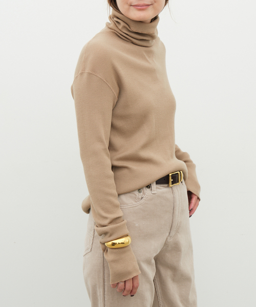 Deuxieme Classe（ドゥーズィエムクラス）の「追加 rib タートル（Tシャツ/カットソー・レディース・ホワイト/ブラウン/ベージュ・FREE）」の19枚目の写真