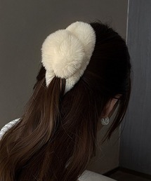 DiamondHearts(ダイヤモンドハーツ)のファーヘアクリップ(バレッタ/ヘアクリップ)