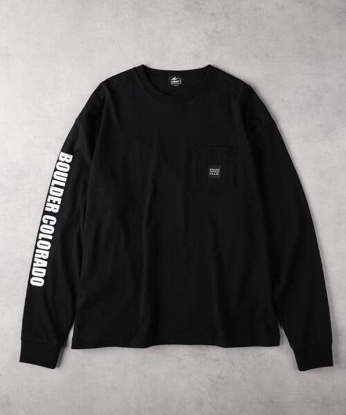 CAMP7(キャンプセブン)の「CAMP7(キャンプ7)袖ロゴプリント長袖Tシャツ(Tシャツ/カットソー・メンズ・ブラック/ホワイト・M/L/XL)」の9枚目の写真