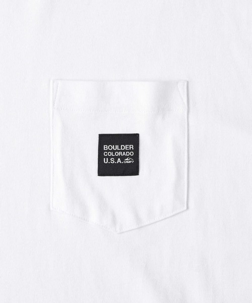 CAMP7(キャンプセブン)の「CAMP7(キャンプ7)袖ロゴプリント長袖Tシャツ(Tシャツ/カットソー・メンズ・ブラック/ホワイト・M/L/XL)」の4枚目の写真
