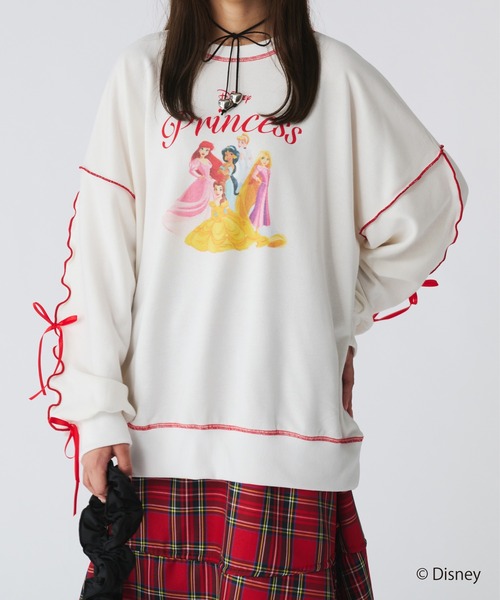 セール】【Disney/ディズニー】プリンセス/リボンメロースウェット