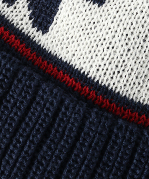 INFIELDER DESIGN（インフィールダーデザイン）の「INFIELDER DESIGN / インフィールダーデザイン HR PON BEANIE（ハット・メンズ・ブラック/ネイビー/ブルー・FREE）」の5枚目の写真
