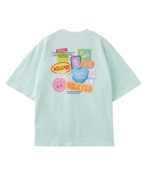 MILKFED.(ミルクフェド)の「STICKED LOGO S/S TEE(Tシャツ/カットソー・レディース・ブラック/ホワイト/ライトグリーン・M/L)」の3枚目の写真