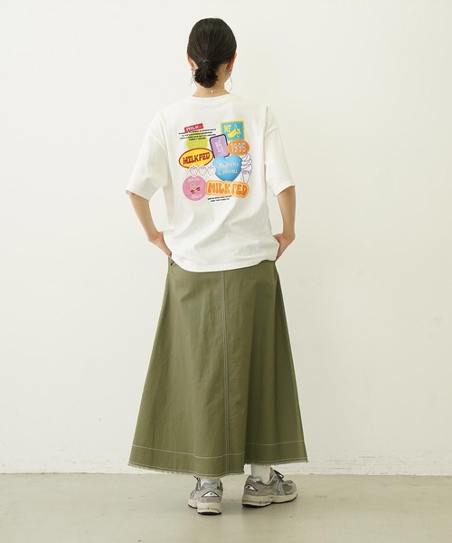 MILKFED.(ミルクフェド)の「STICKED LOGO S/S TEE(Tシャツ/カットソー・レディース・ブラック/ホワイト/ライトグリーン・M/L)」の19枚目の写真